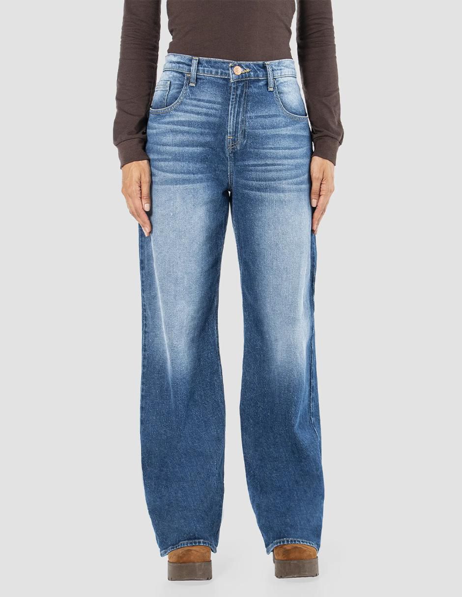 Jeans relaxed wide leg para mujer