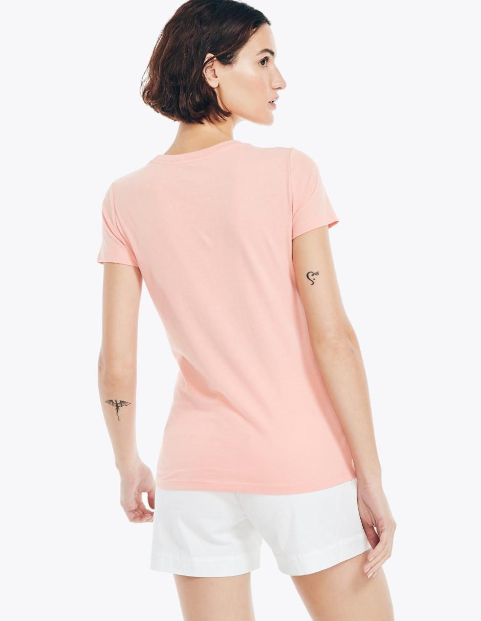 Playera manga corta cuello redondo para mujer 4