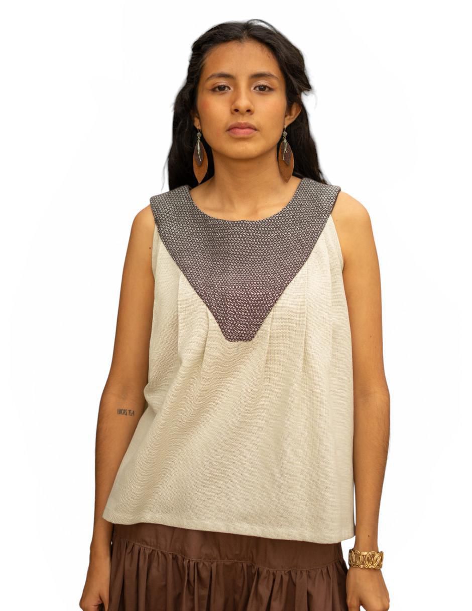 Blusa sin manga para mujer