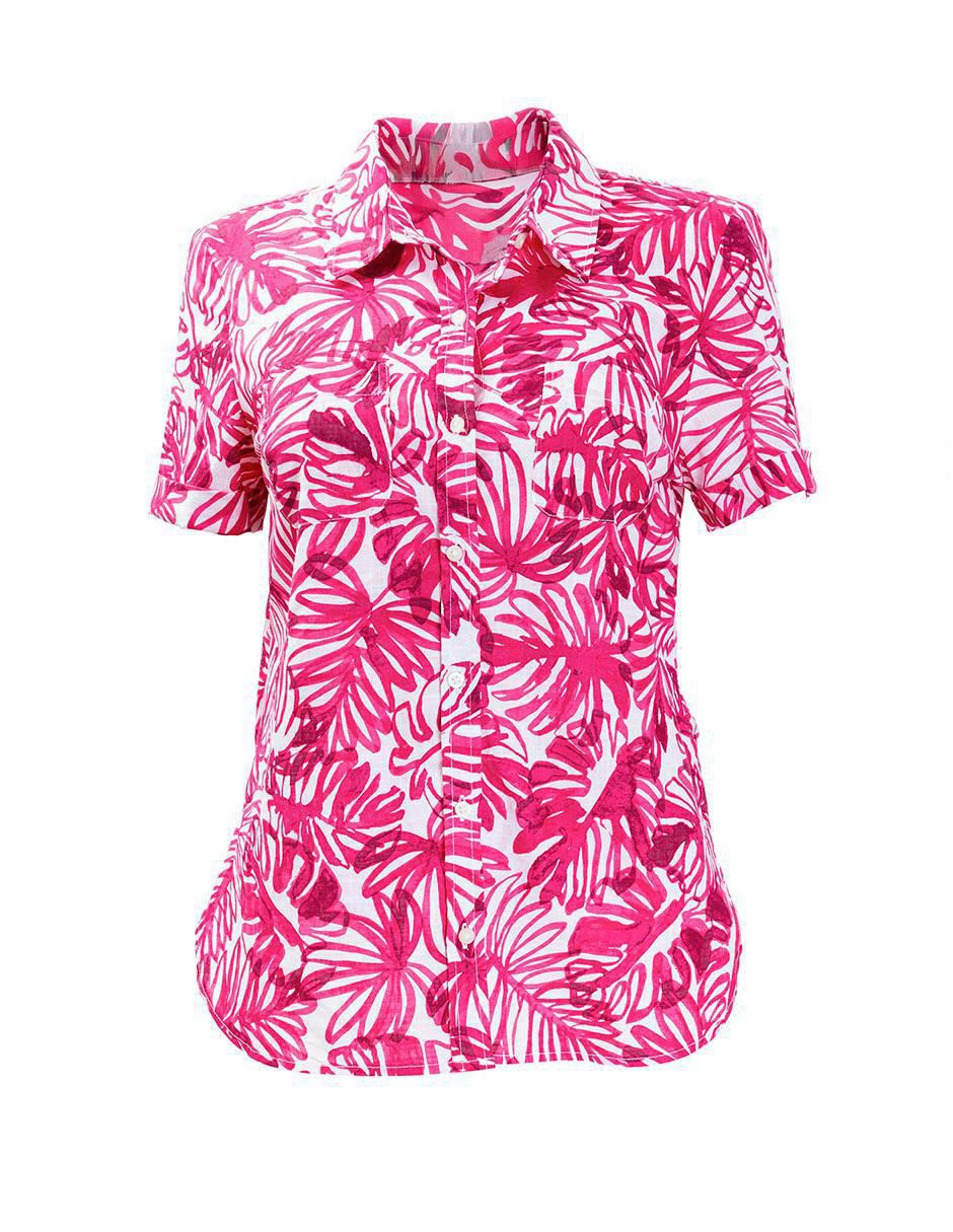 Camisa de algodón manga corta para mujer 4