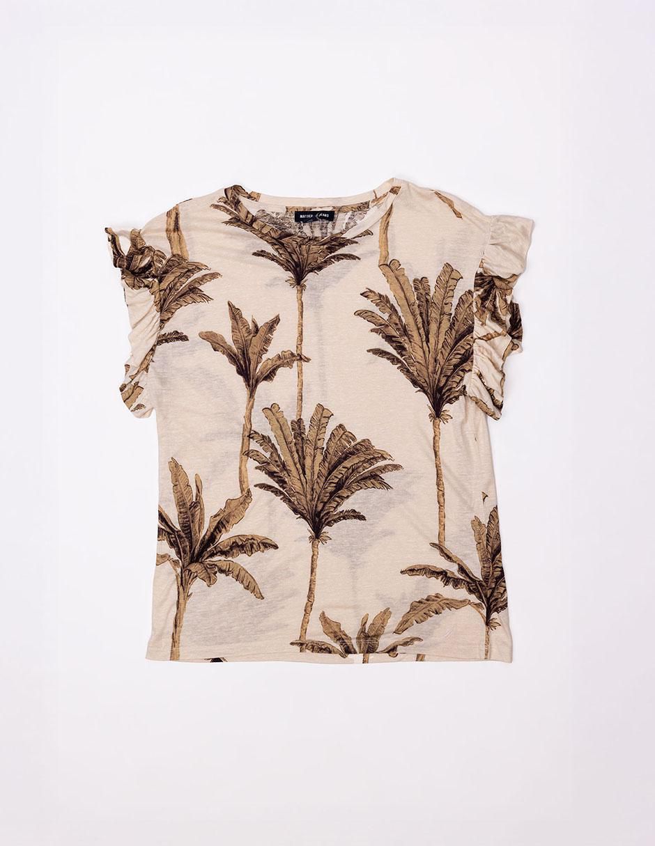 Playera manga corta cuello redondo para mujer 4