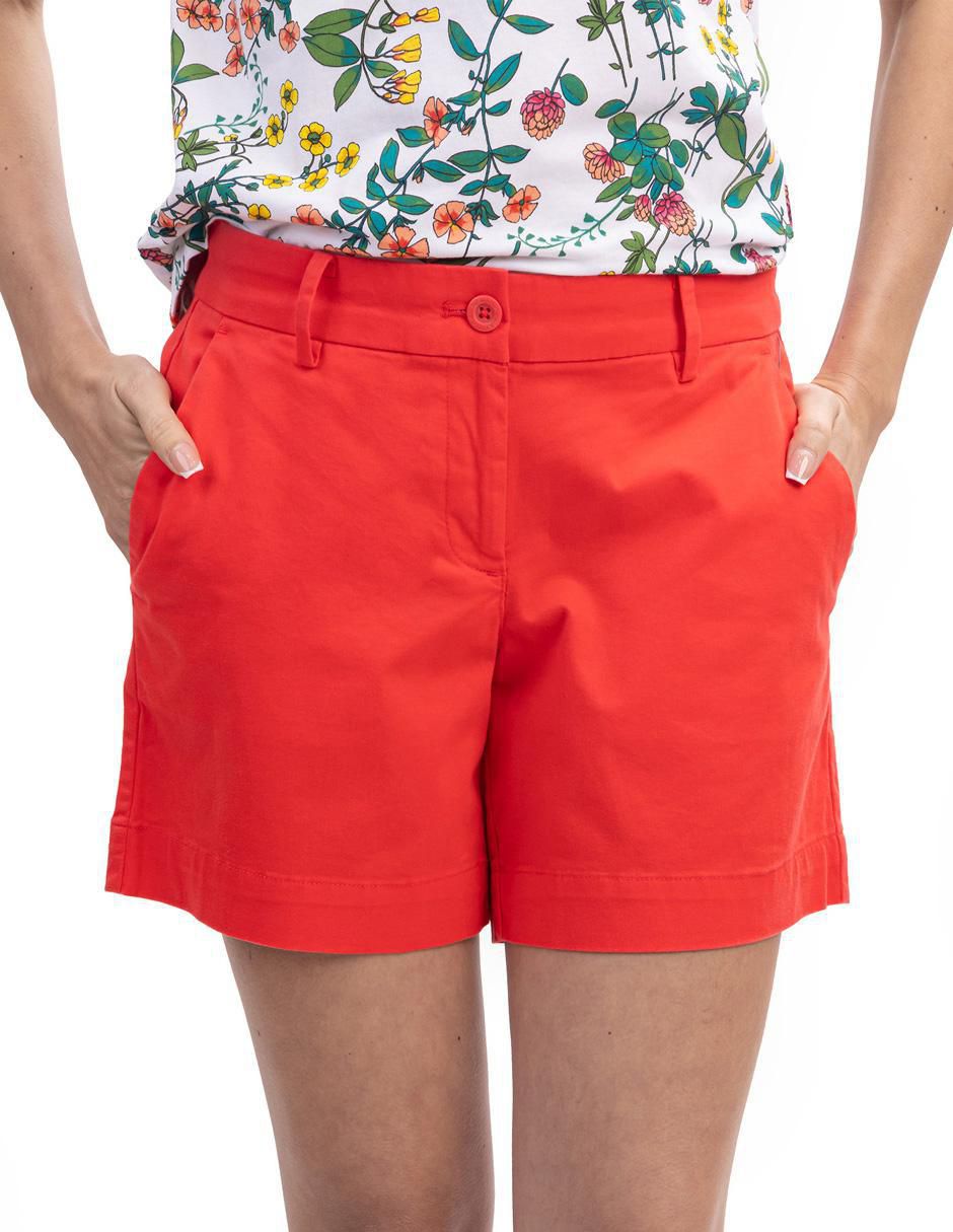 "short/bermuda" nautica "de" algodón y elastano "para mujer"