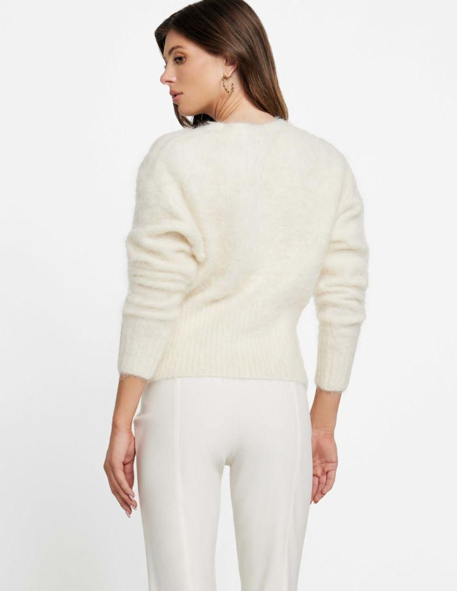 Suéter cuello V para mujer 4
