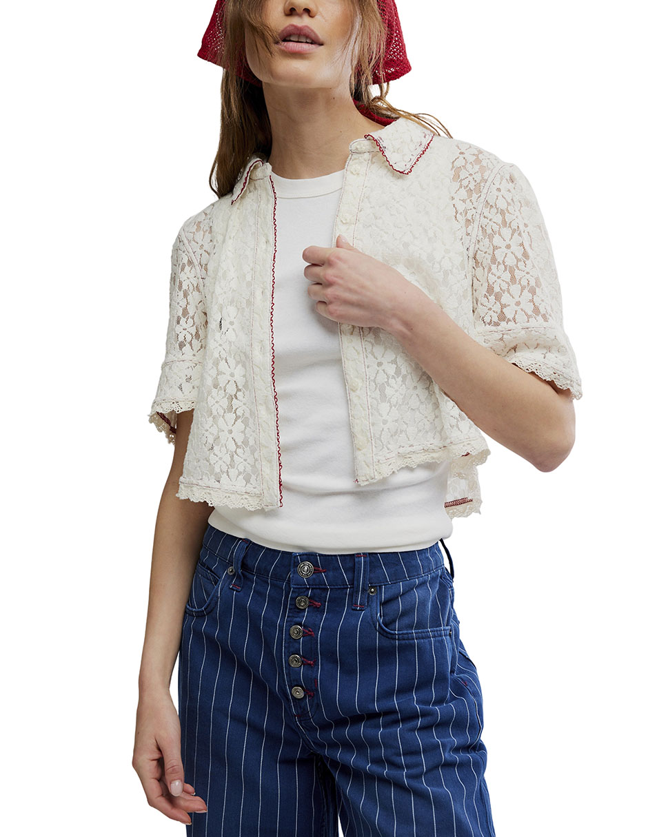 Blusa manga al codo para mujer