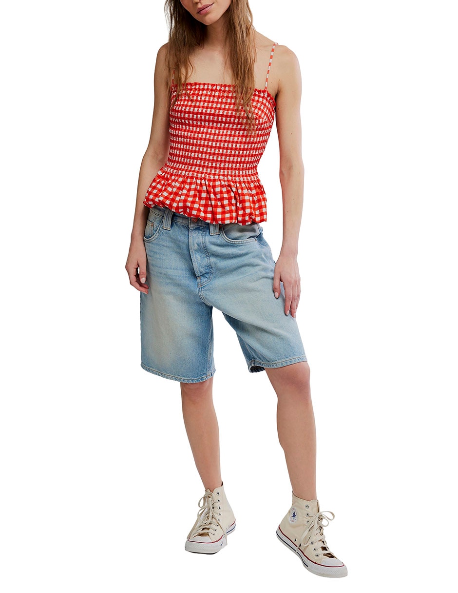 Top cuello cuadrado tirante delgado 5
