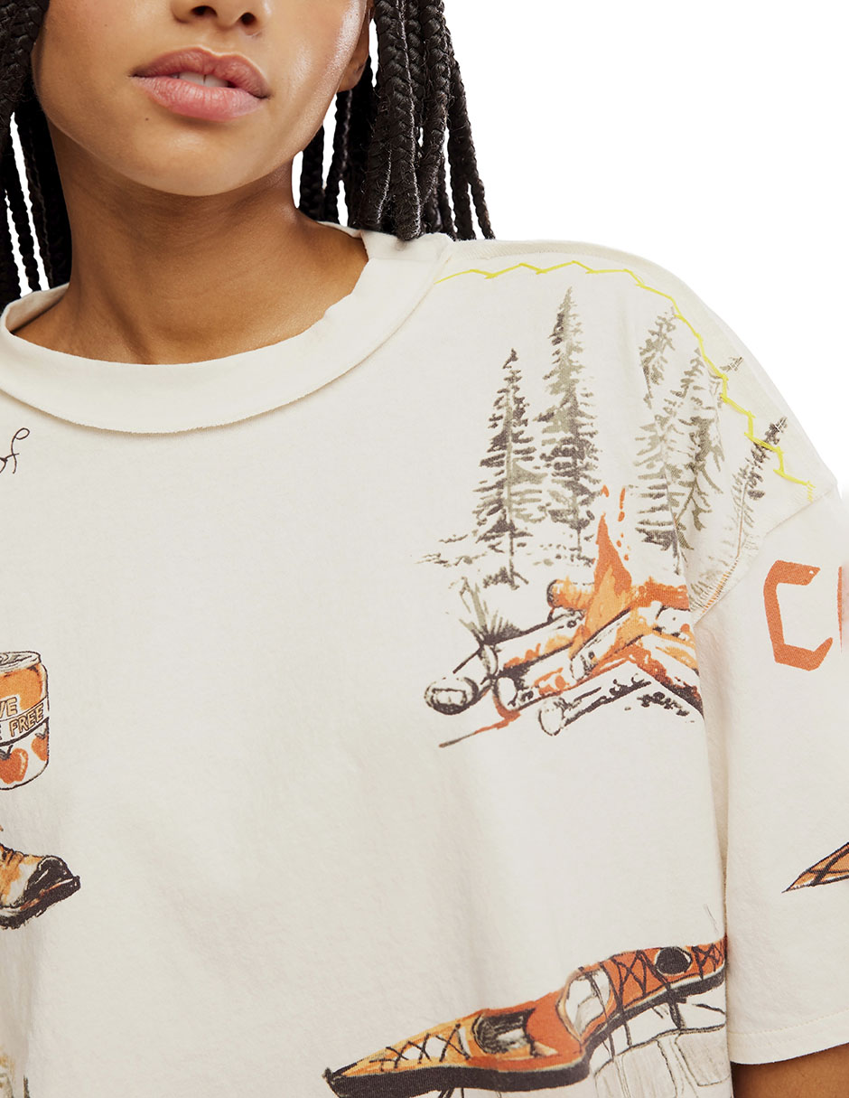 Playera manga al codo cuello redondo para mujer 3