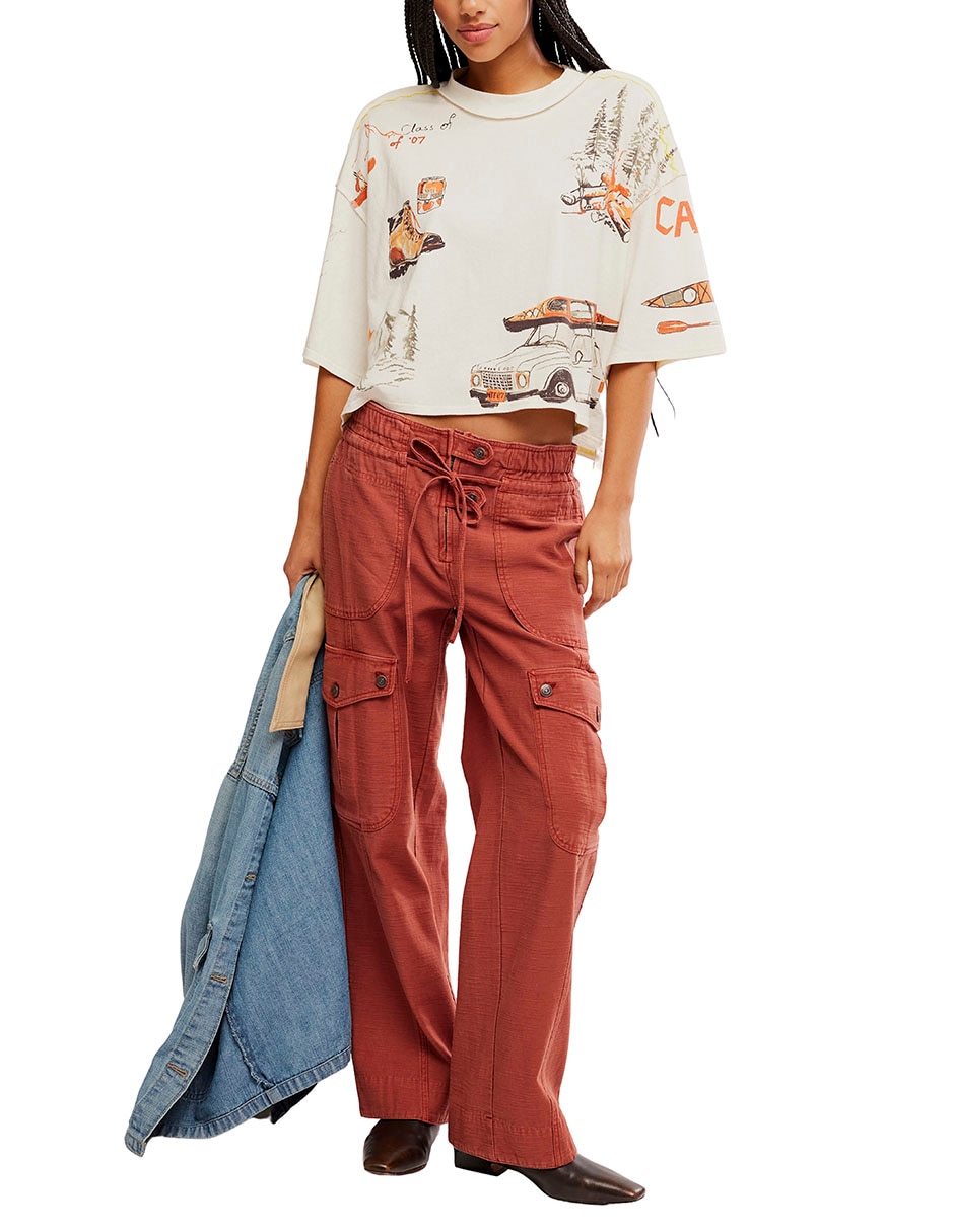 Playera manga al codo cuello redondo para mujer 5