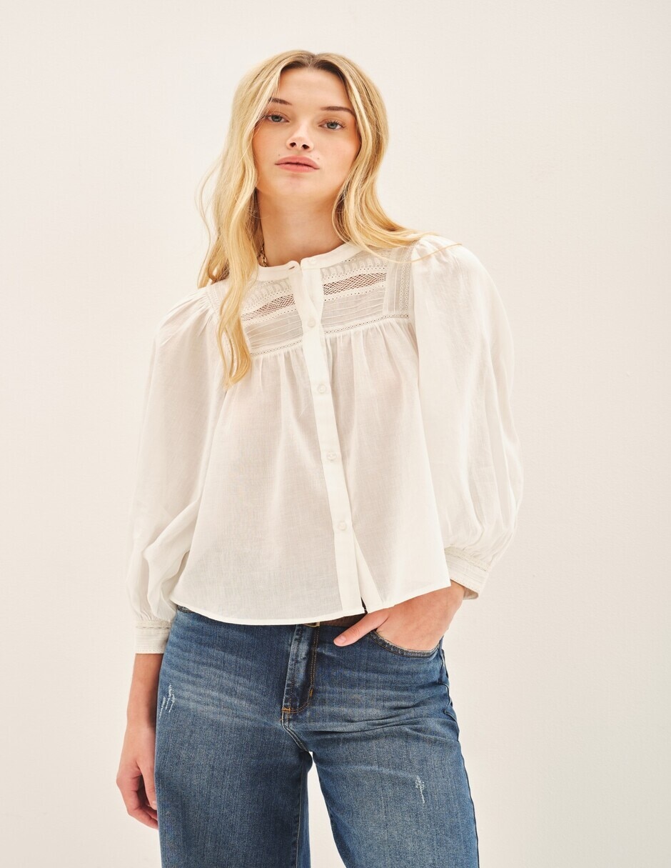 Blusa manga larga para mujer