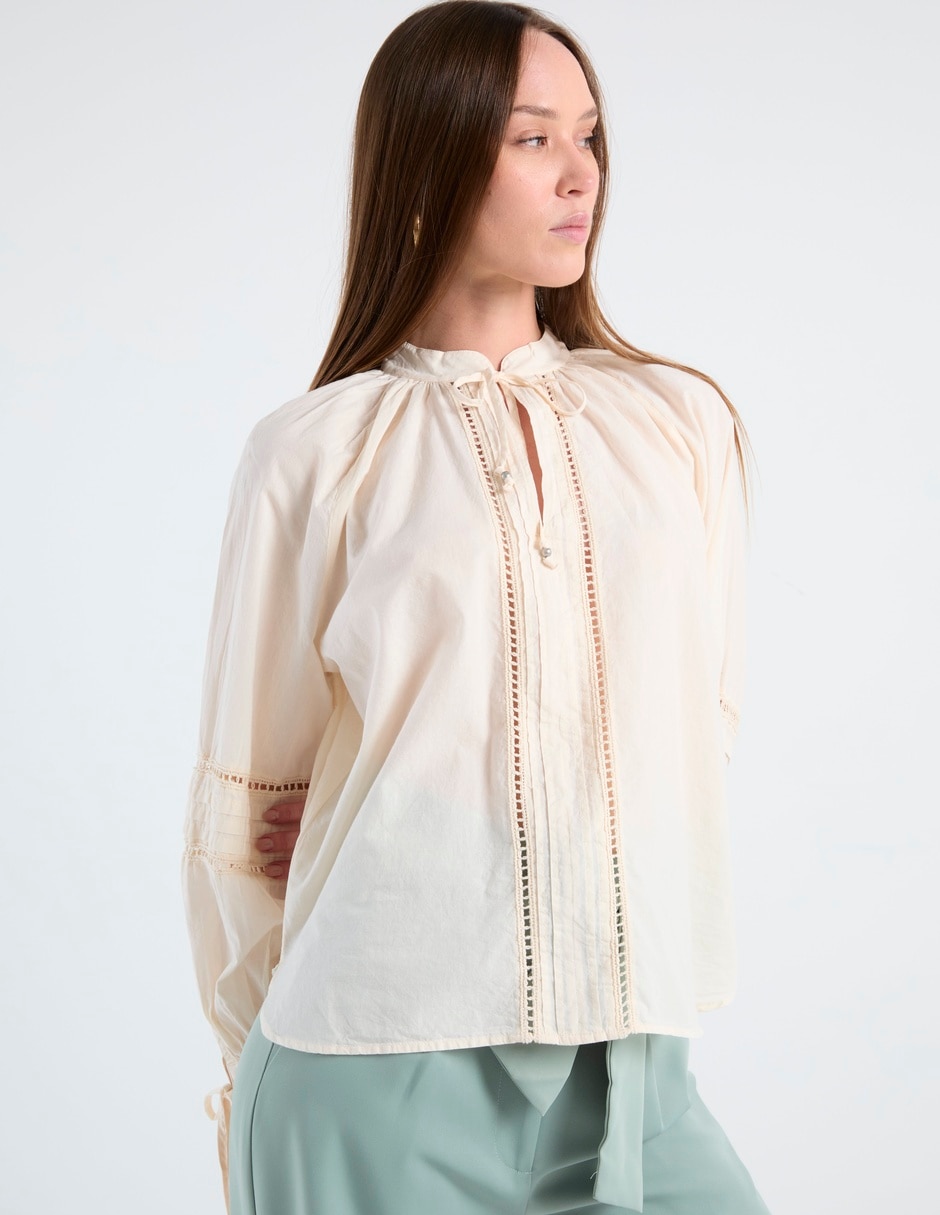 Blusa manga larga para mujer