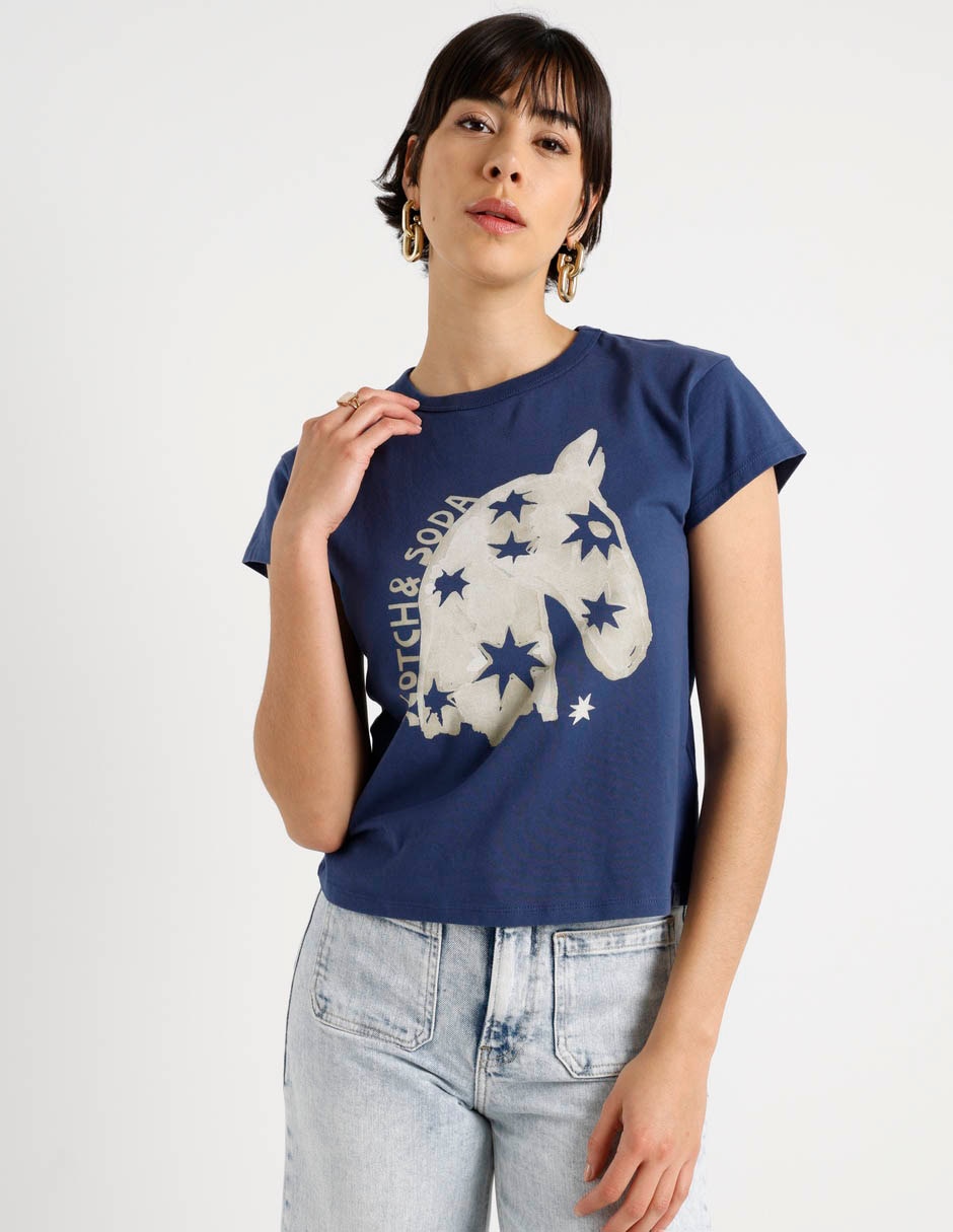 Playera manga corta cuello redondo para mujer 2