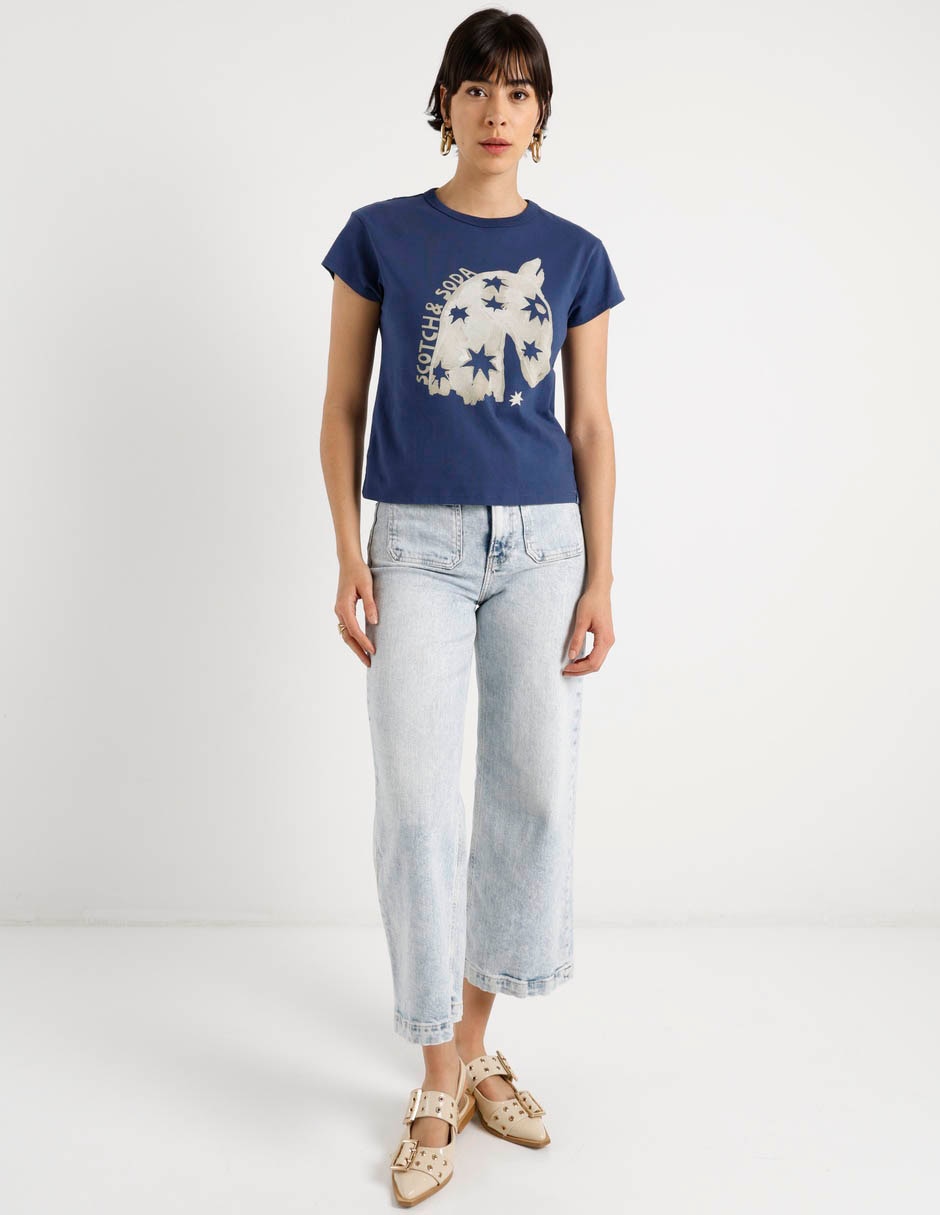 Playera manga corta cuello redondo para mujer 3