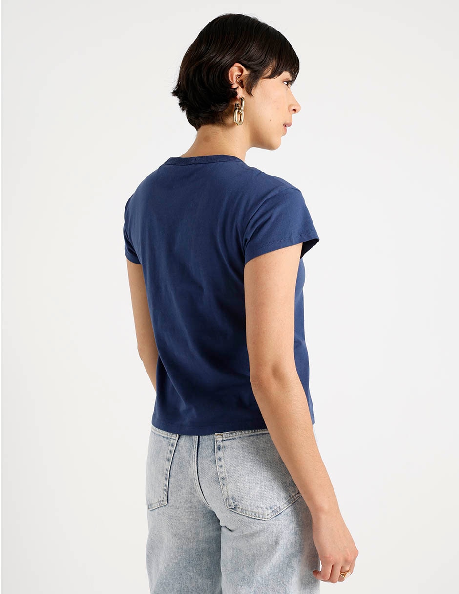 Playera manga corta cuello redondo para mujer 6