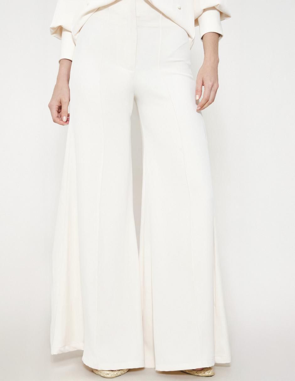 Pantalón acampanado wide leg para mujer