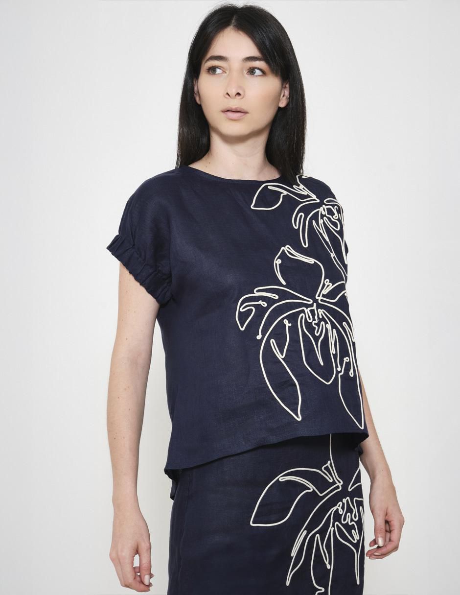 Blusa manga corta para mujer 3