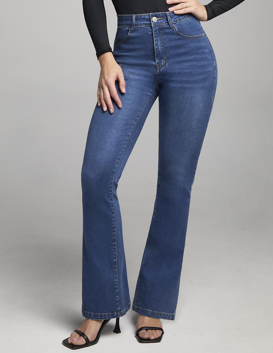 Jeans flare cintura alta para mujer