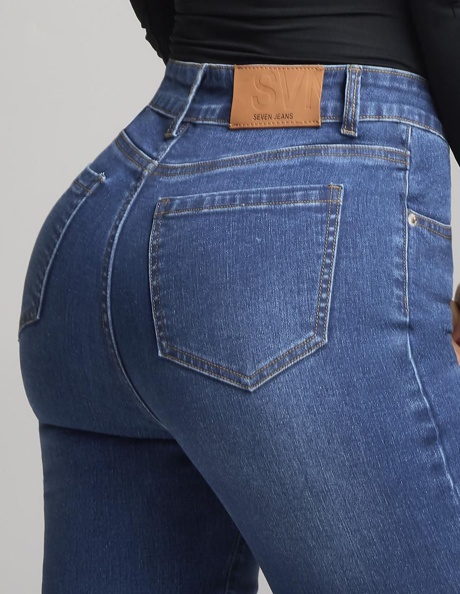 Jeans flare cintura alta para mujer 4