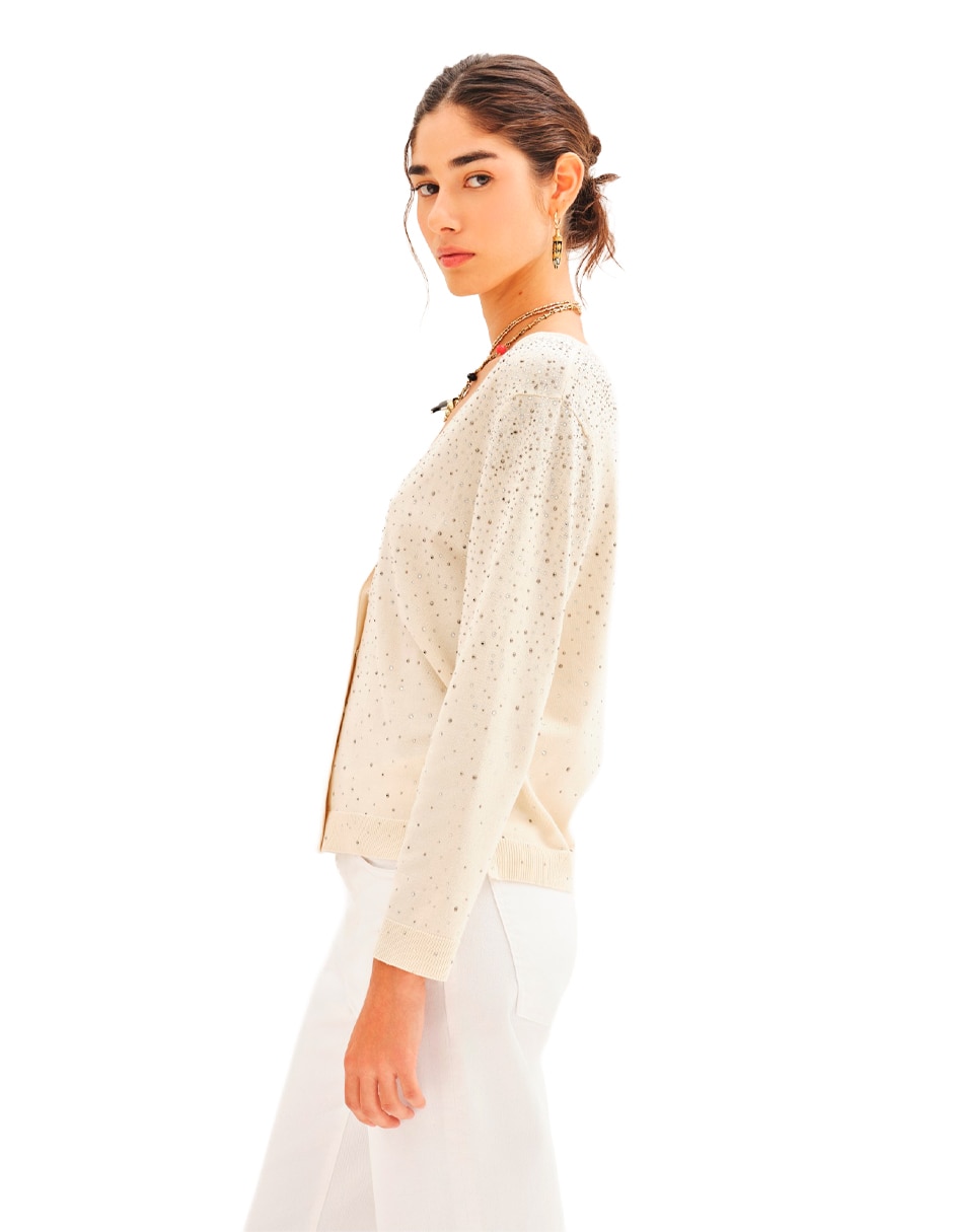 Suéter cuello v para mujer 2