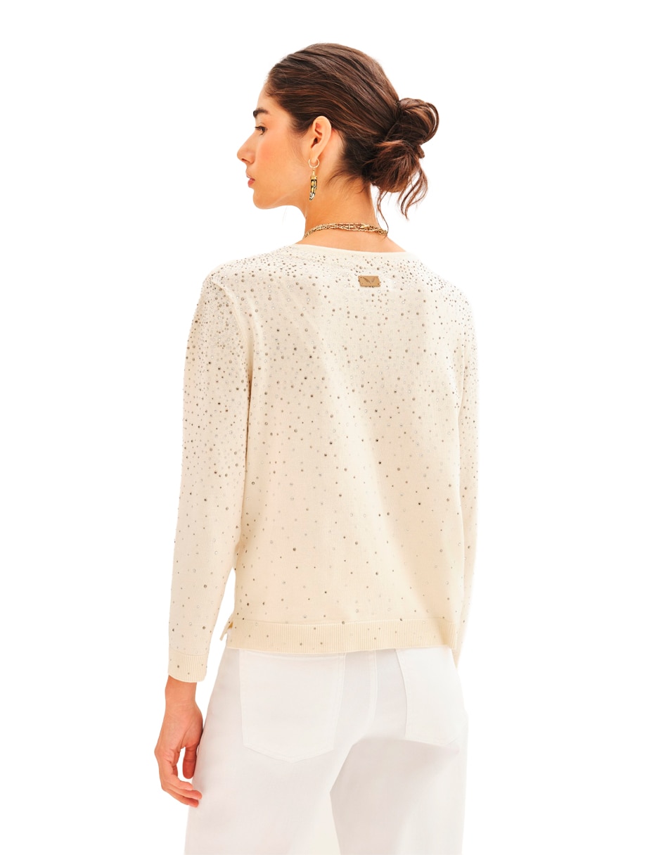 Suéter cuello v para mujer 3
