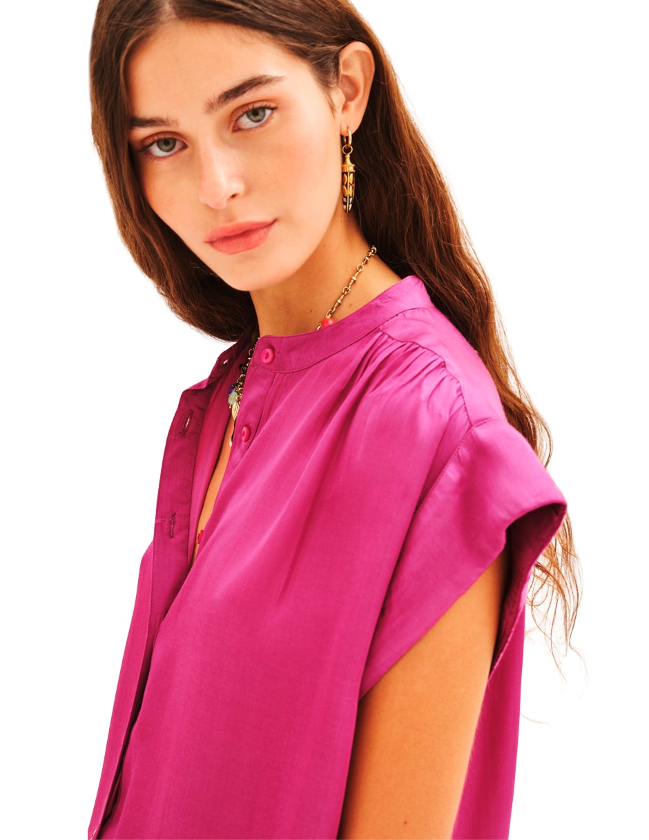 Blusa manga corta para mujer 7