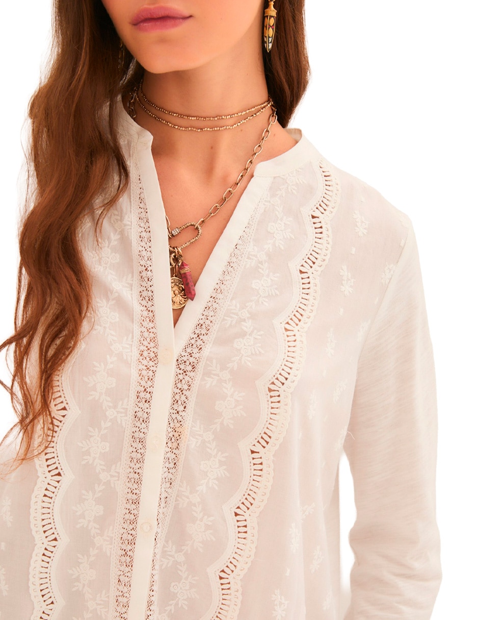 Blusa manga larga para mujer 4