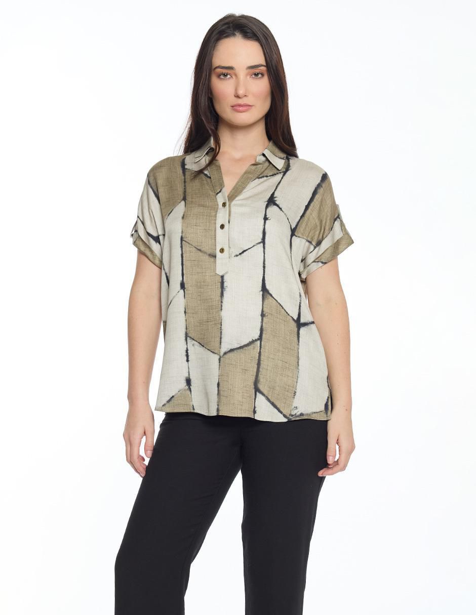 Blusa manga corta para mujer