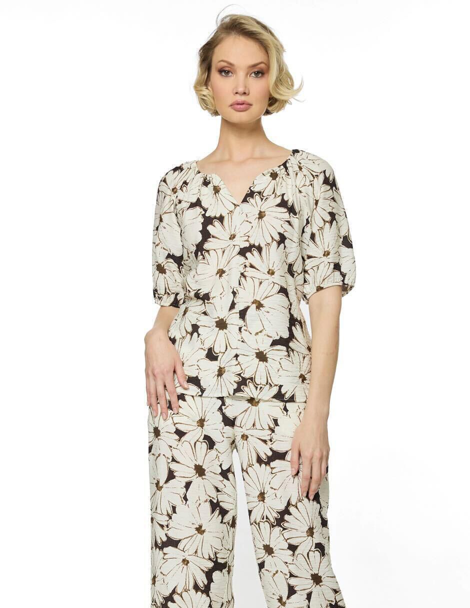 Blusa manga corta para mujer
