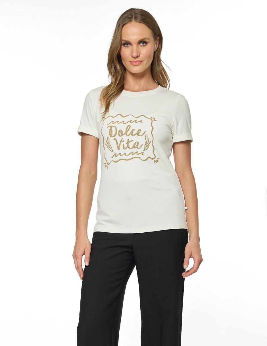 Blusa manga corta para mujer