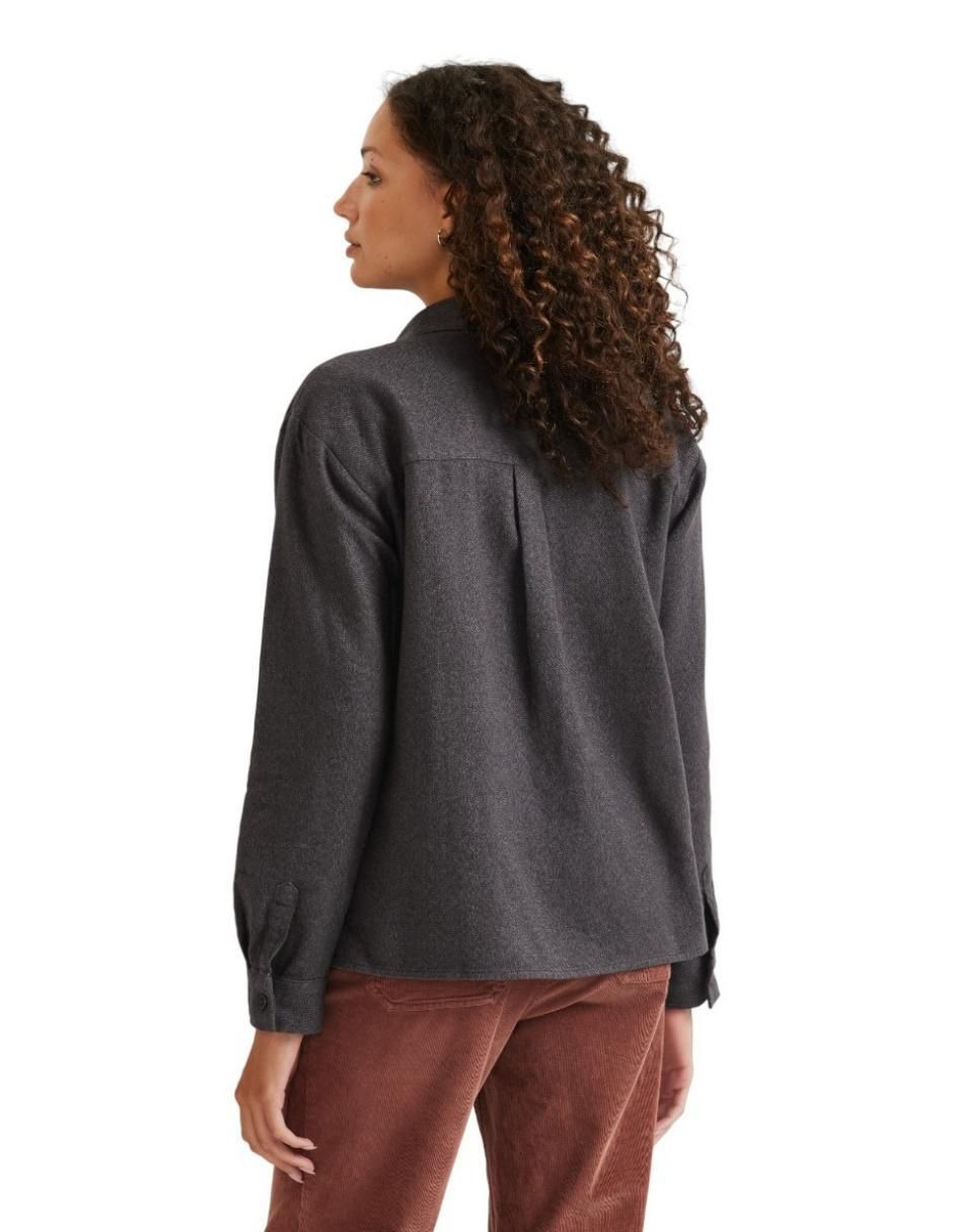 "camisa/sobrecamisa" eddie bauer "de" franela "manga" larga "para mujer"
