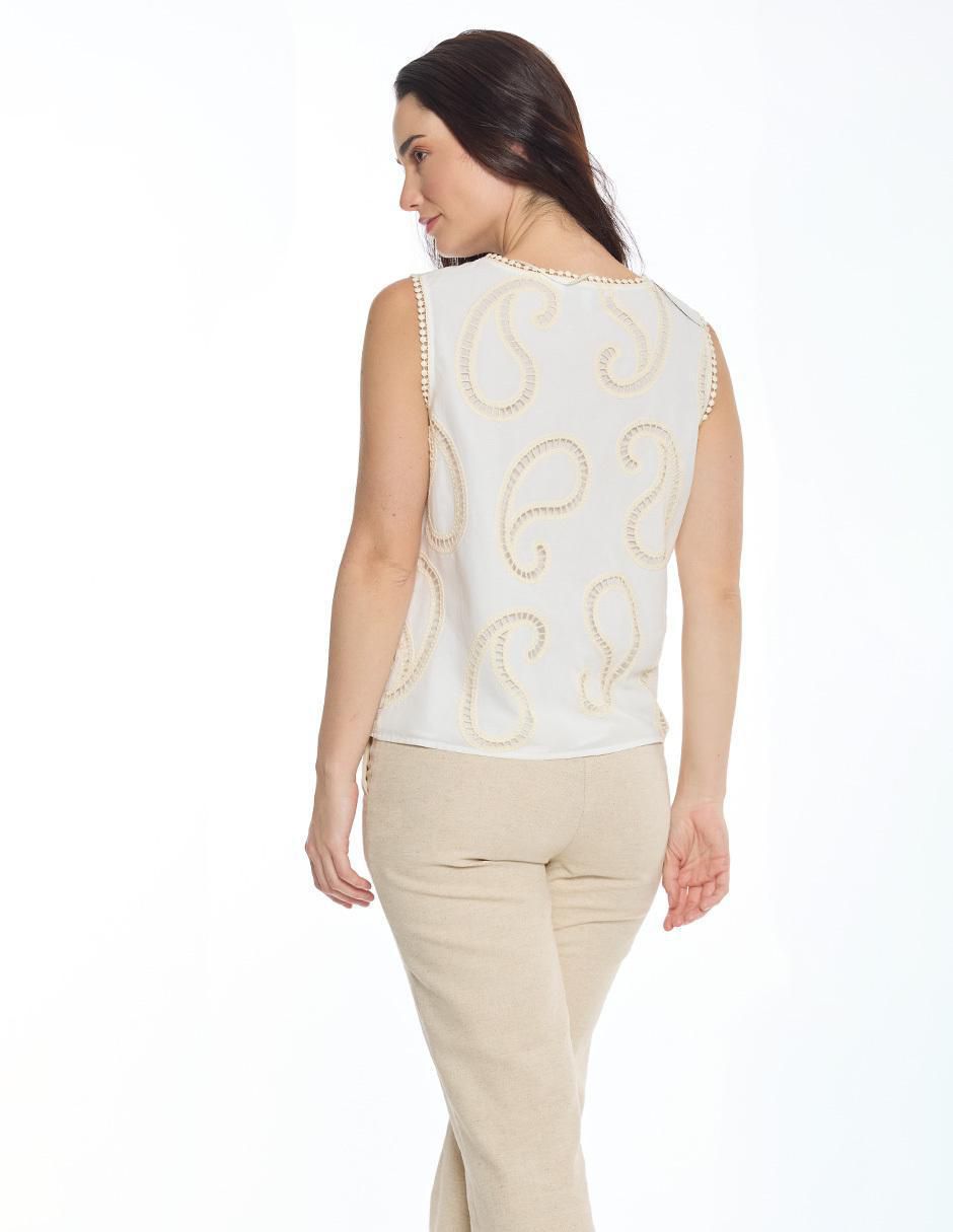 Blusa sin manga para mujer 4