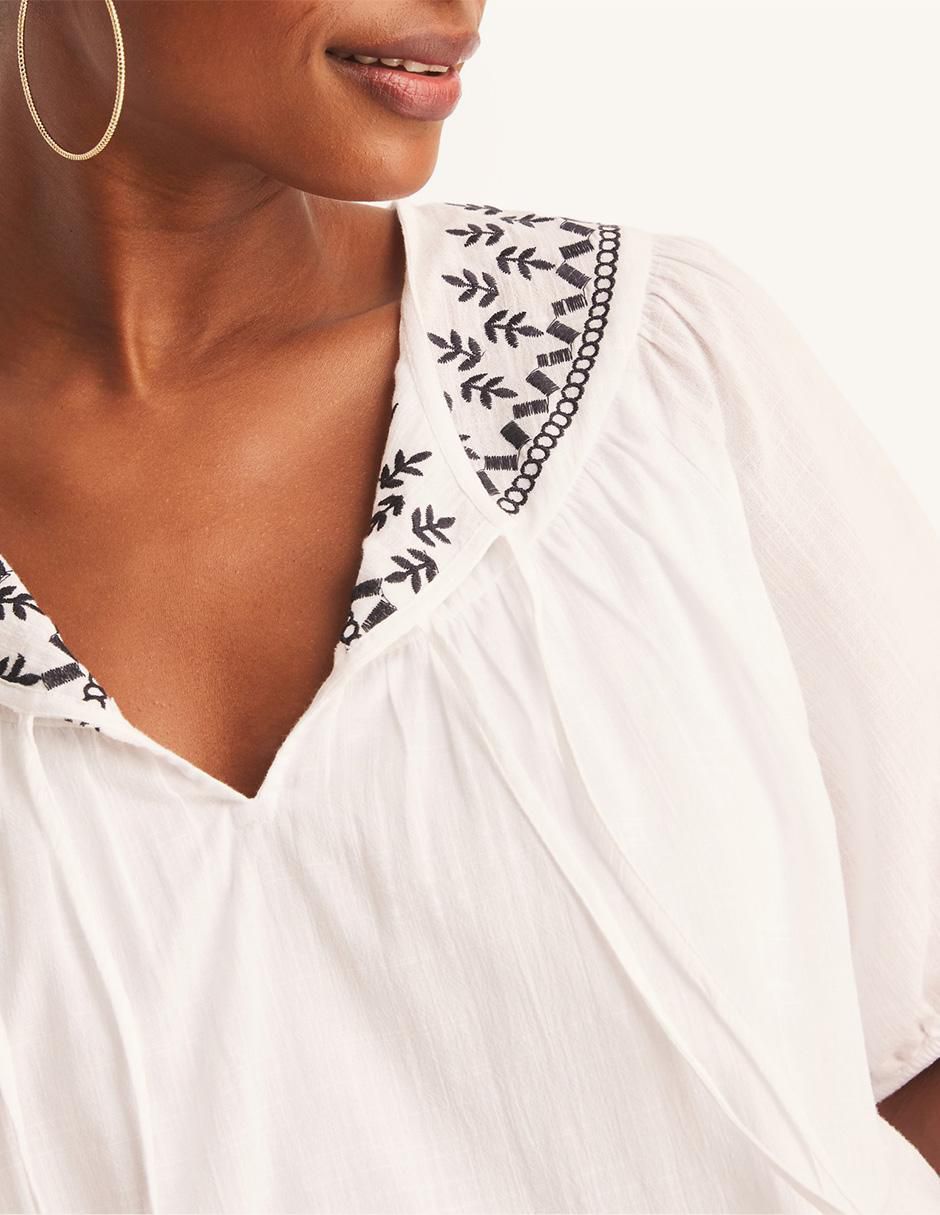Blusa manga al codo para mujer 4