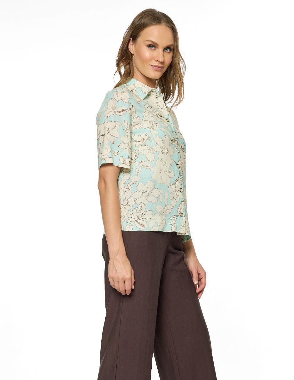 Blusa manga al codo para mujer 4