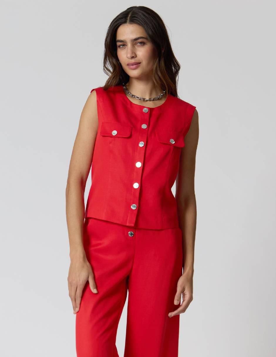 Blusa sin manga para mujer