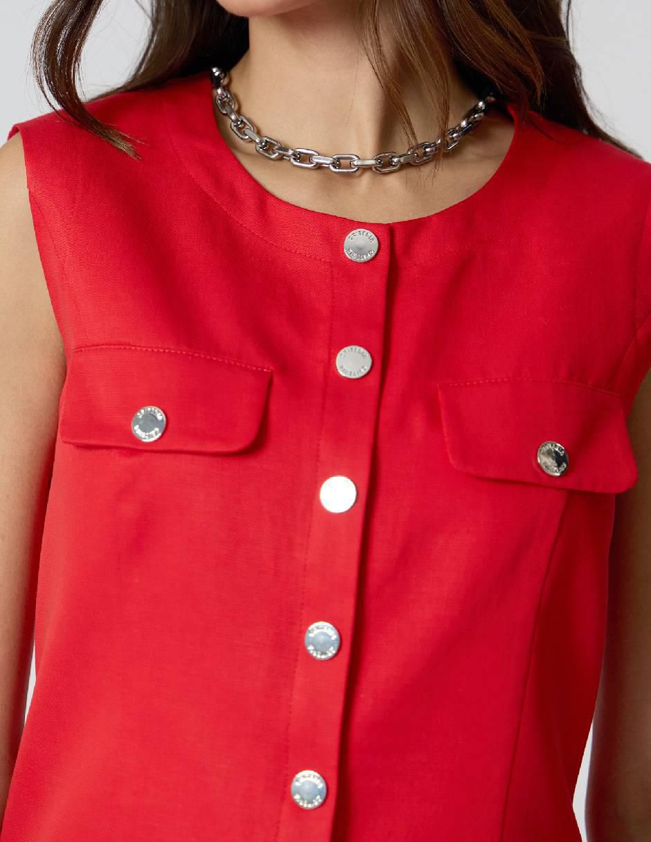 Blusa sin manga para mujer 2