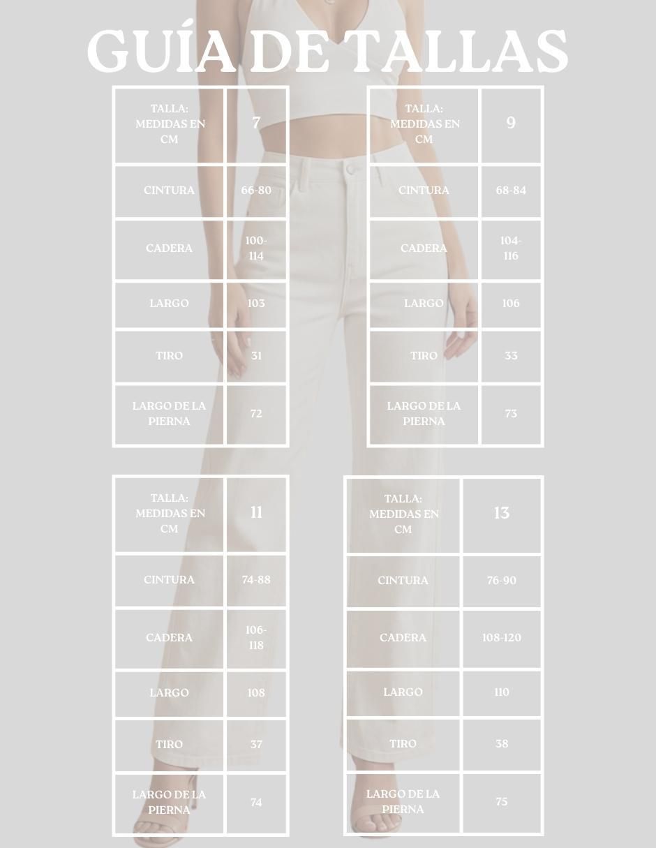 Jeans wide leg cintura alta para mujer 7