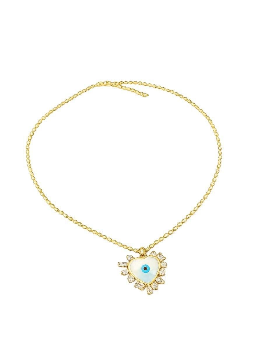 Collar de corazón Amuleto baño de oro 18 K 2