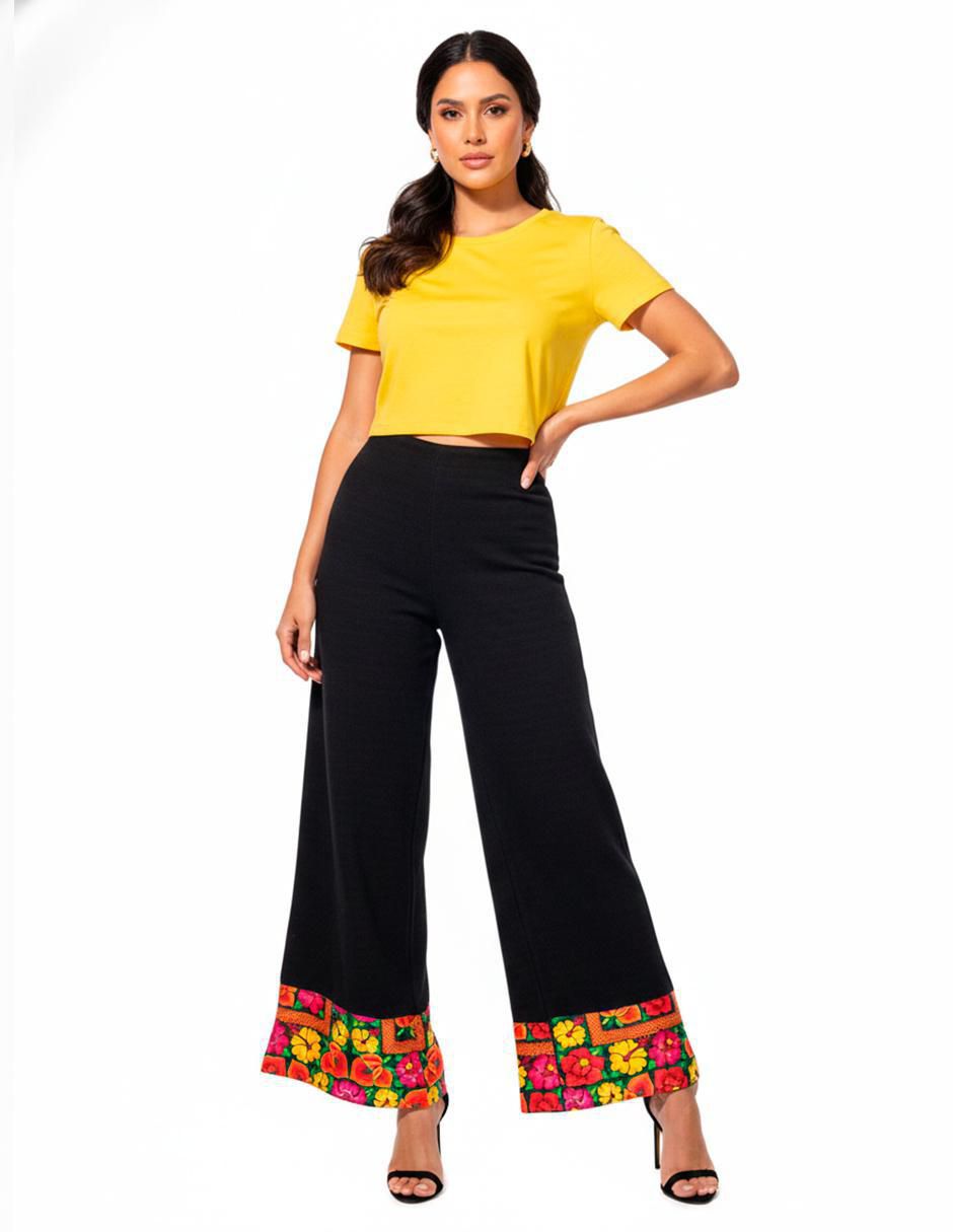 "pantalón" acampanado angelozano amplio "para mujer"