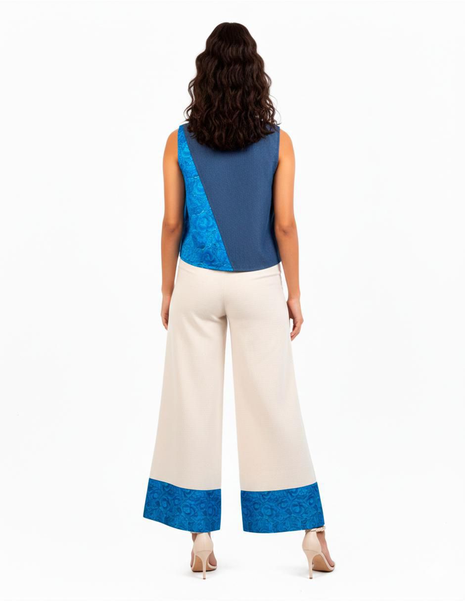 Pantalón acampanado amplio para mujer 3
