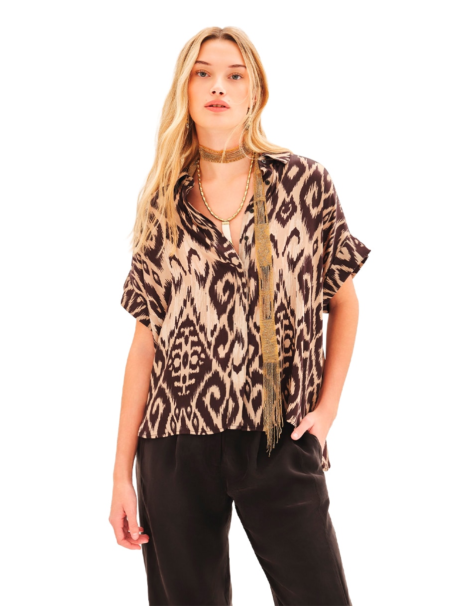 Camisa manga corta para mujer