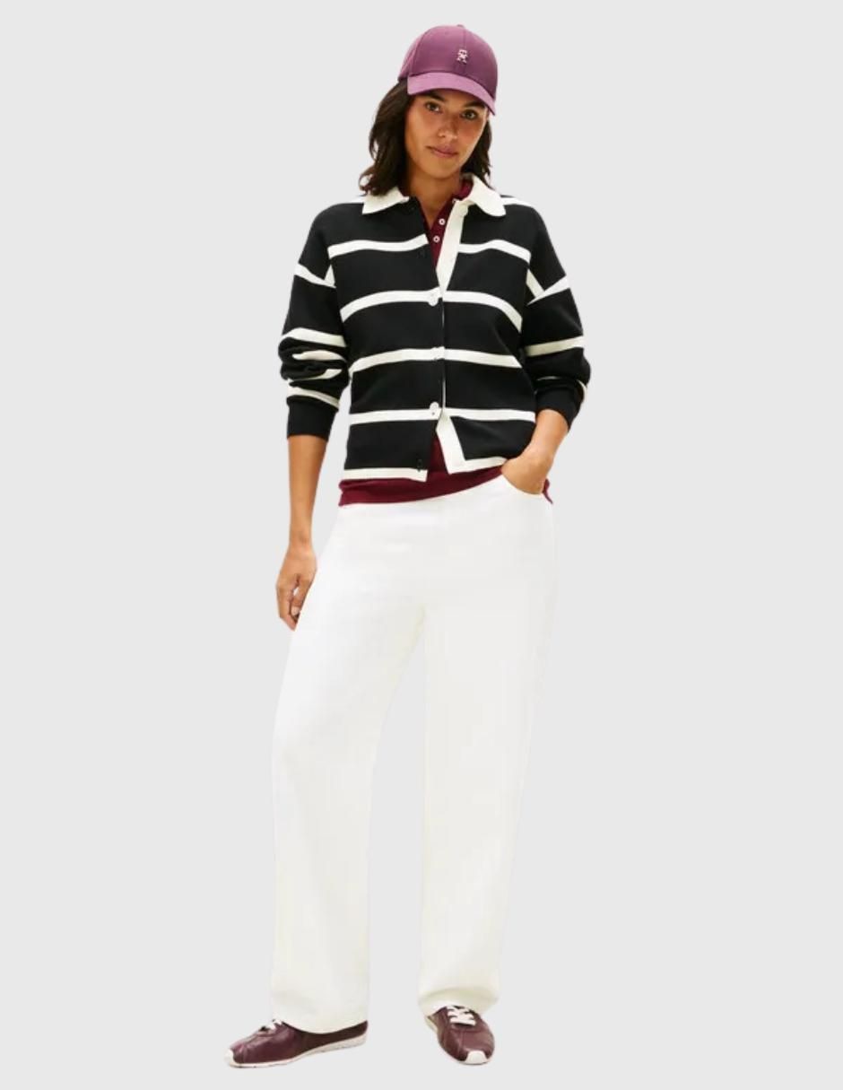 Suéter cuello camisero para mujer 2