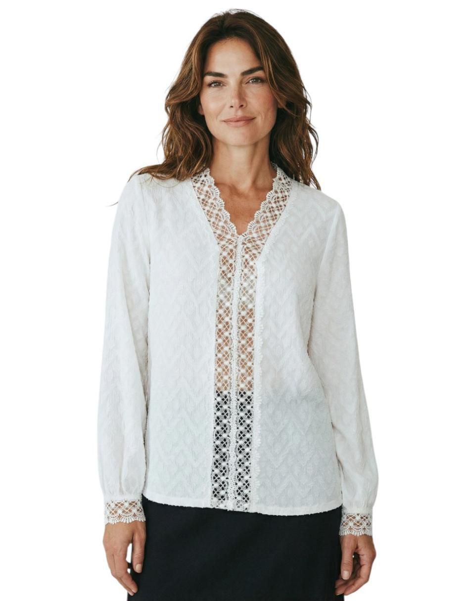 Blusa manga larga para mujer