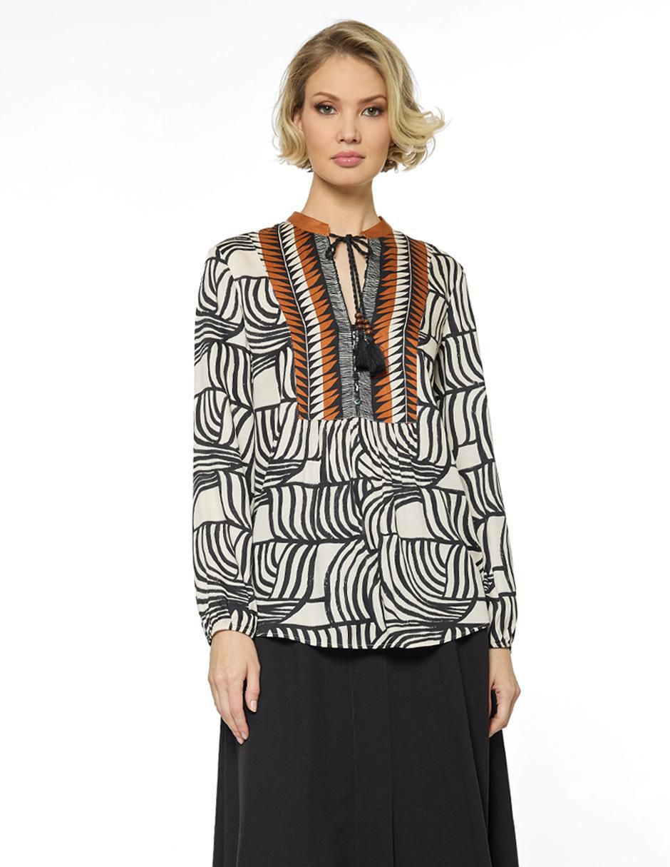 Blusa manga larga para mujer