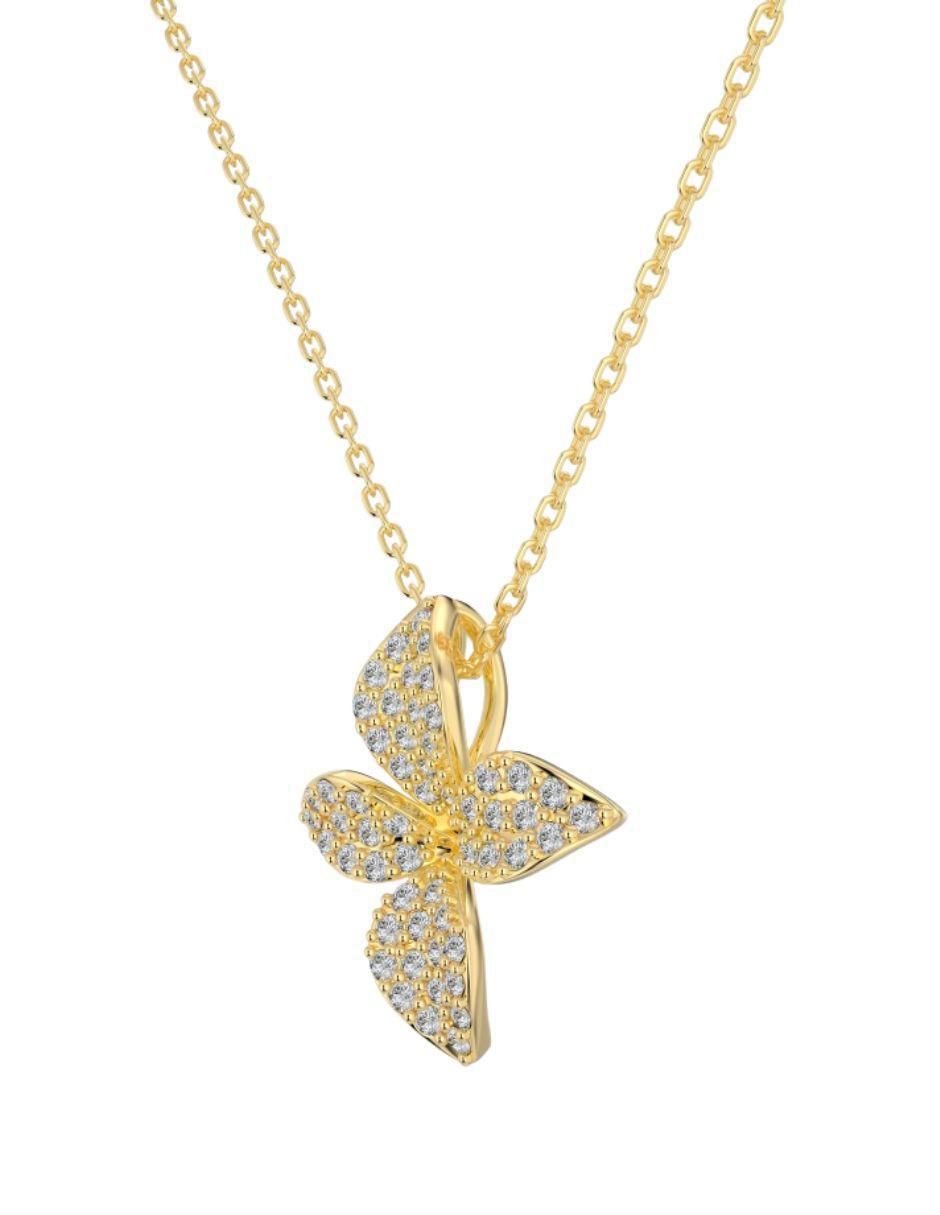 Collar de flor Floralis de plata P925 con acabado baño de oro 5