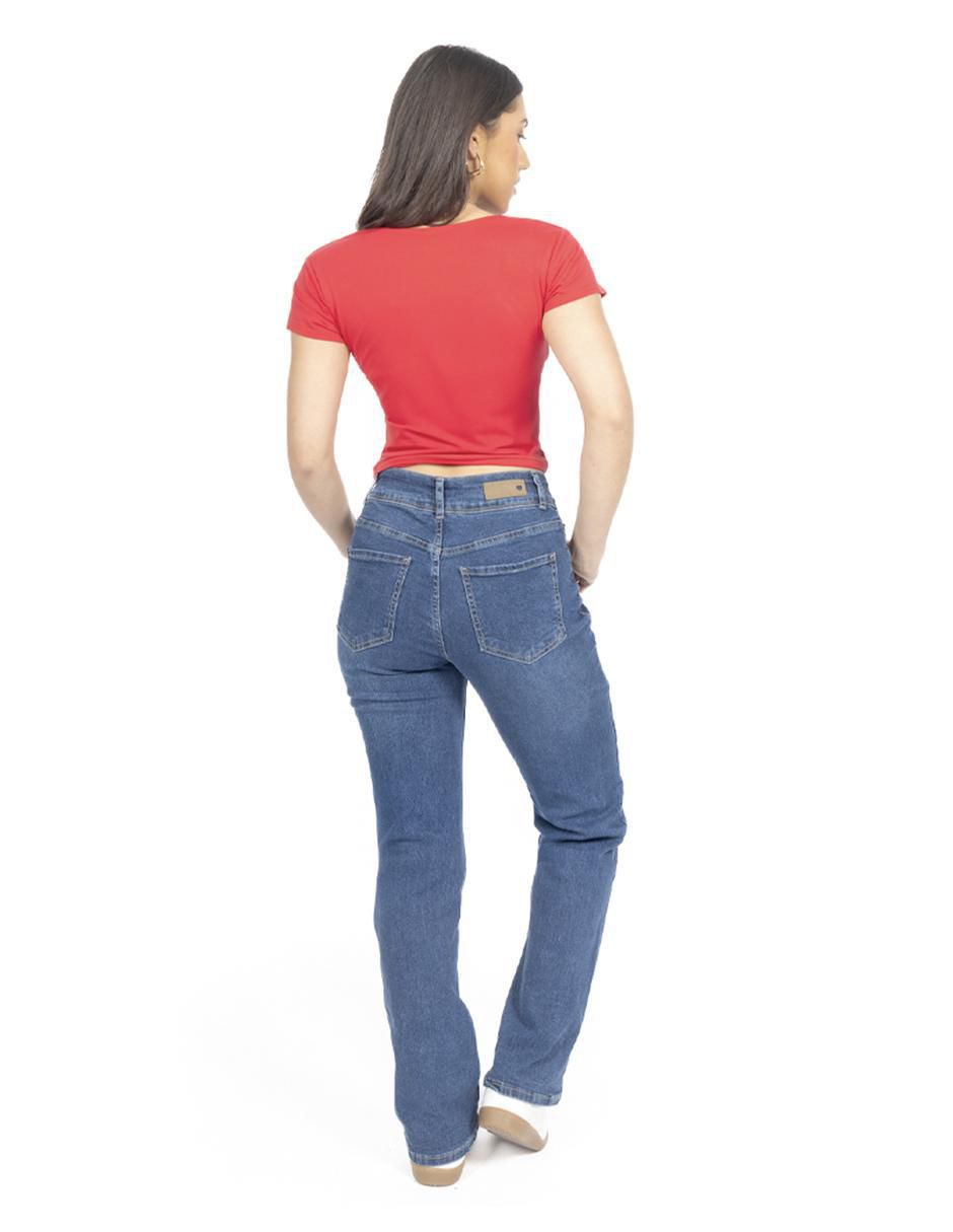 "jeans/jegging/jeans jogger" regular straight cintura quarry qd211389 para mujer straight con doble botón "para mujer"