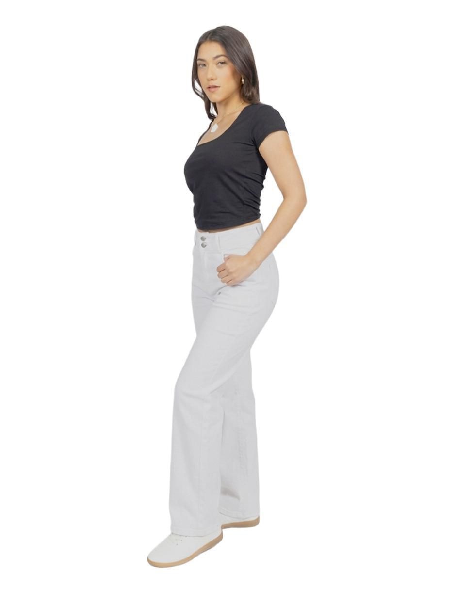 Jeans straight cintura para mujer 2
