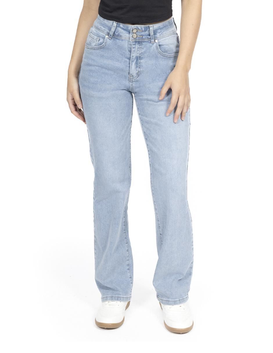 Jeans straight cintura para mujer