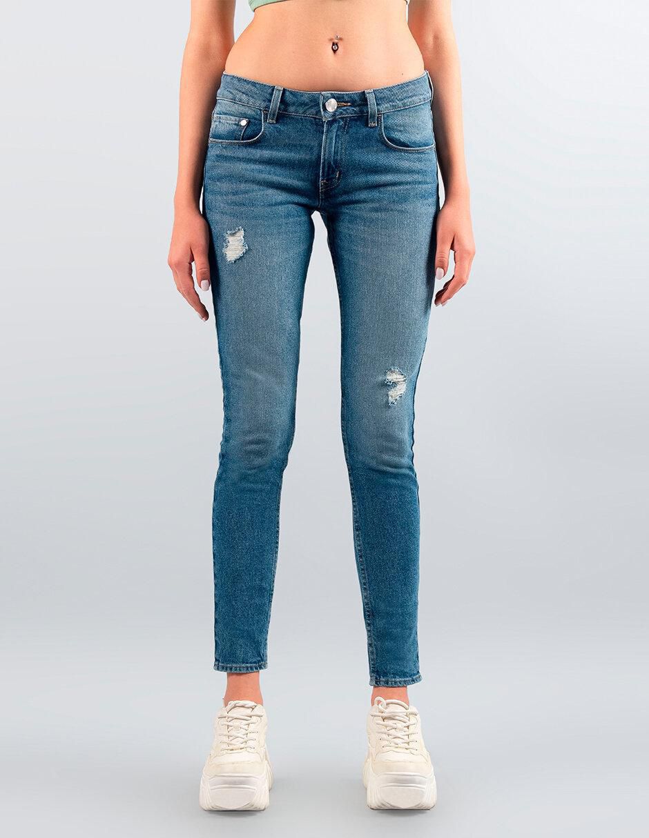 Jeans skinny Carol corte cadera para mujer 1