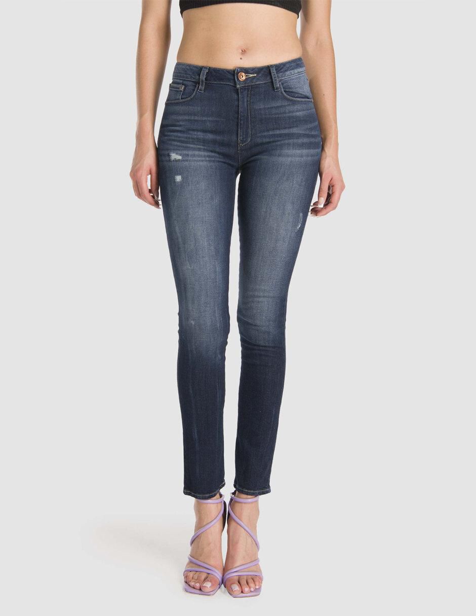 Jeans ultra skinny Lucy corte cintura alta para mujer 1